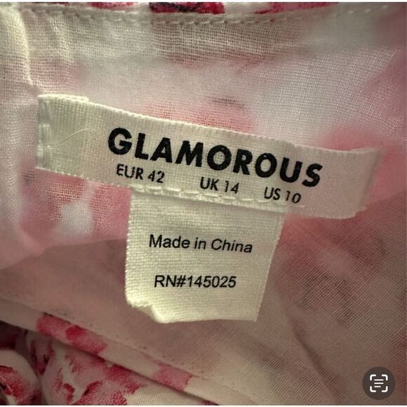 New! ASOS Glamorous Floral V-Neck Dress Sz 10 - Picture 5 of 6